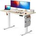 Inbox Zero Maecyn 48" W Height Adjustable Rectangular Standing Desk Wood/Metal in White | 48 W x 24 D in | Wayfair 9703BBDE85804B8EA90A4F13B16F31AE