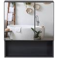 Marmara Ebern Designs Bathroom Floor Cabinet Freestanding Side Storage Organizer W/2 Removable Drawers Manufactured in Black/Brown | Wayfair