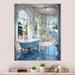 Winston Porter Bathroom Tranquil Reflections II - Bathroom Metal Wall Decor Metal in Blue/White | 32 H x 16 W x 1 D in | Wayfair