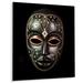 Bungalow Rose Ethnical Traditional African Mask XVIII - African Tribal Metal Wall Decor Metal in Black/Gray | 20" H x 12" W x 1" D | Wayfair