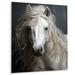 Latitude Run® White Horse Subtle Whispers - Animals Horse Metal Wall Decor Metal in Black/White | 32" H x 16" W x 1" D | Wayfair