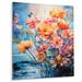 Winston Porter Multicolored Ferns Collage VIII - Floral & Botanical Metal Wall Art Prints Metal in Blue/Orange/Pink | 24 W x 1 D in | Wayfair