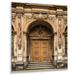 Astoria Grand Old Wooden Door w/ Carvings In Paris, France II - Farm Door And Windows Metal Wall Decor Metal in Brown | 20 H x 12 W x 1 D in | Wayfair