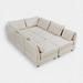 Brown Reclining Sectional - Latitude Run® Anouk 6 - Piece Upholstered Reclining Chaise Sectional Linen | 31 H x 115 W x 85 D in | Wayfair