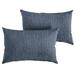 Latitude Run® Annito Lumbar Rectangular Pillow Cover & Insert Polyester/Polyfill blend in Blue | 12 H x 18 W x 6 D in | Wayfair