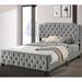 Enitial Lab Quesla 89" Depth Flannelette Tufted Eastern King Bed w/ Care Kit Upholstered/Polyester in Gray | 47 H x 80.25 W x 85 D in | Wayfair