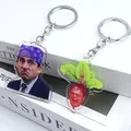 Porte-clés acrylique drôle de la série télévisée The Office porte-clés de figurine Dwight Schrute