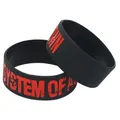 Bracelet en silicone System of A Down pour la musique Bracelet en creux noir et rouge Bracelets et