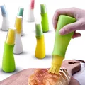 Brosse à huile de cuisine en silicone bouteille poupée à gâteau ustensile de barbecue sécurité