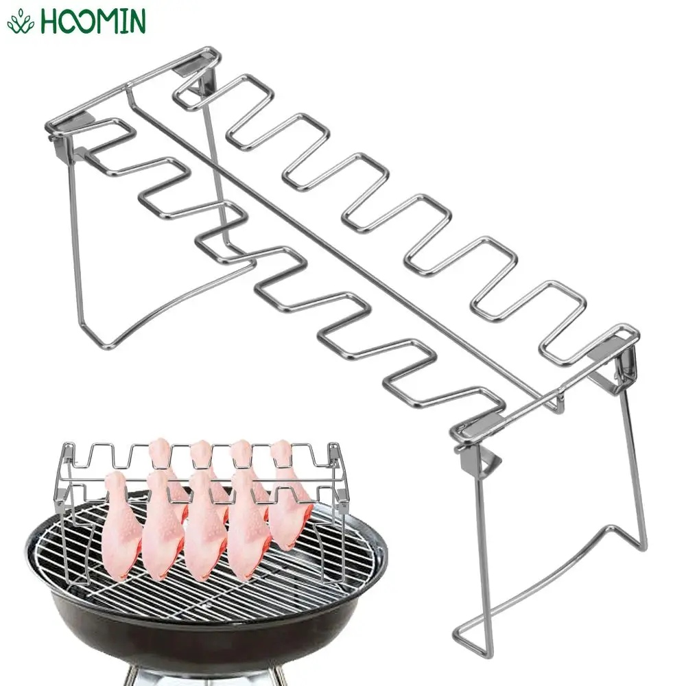 Barbecue boeuf poulet aile jambe gril Barbecue support de cuisson antiadhésif en acier inoxydable Barbecue pilon four rôtissoire support