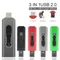 Clé USB en métal 3 en 1, clé USB 2.0, clé USB Type C, clé USB Micro OTG, 128 Go, 64 Go, 32 Go, 16 Go, 8 Go