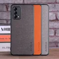 Étui en cuir textile pour OPPO Realme Q3 Pro carnaval lightmaster TPU souple avec PC dur