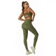 Leggings de fitness pour femmes pantalon cargo décontracté taille haute push-up en polyester