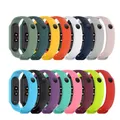 Bracelet de rechange en silicone coloré bracelet de sport adapté pour Xiaomi Mi Band ata 3 ata 4