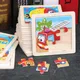 Petits Puzzles en bois 6 pièces animaux véhicules puzzle pour tout-petits jouets éducatifs