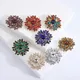 ChimLarge-Broches Fleur Strass pour Femme 8 Couleurs Manteau Trempé ixde Bureau Épingles