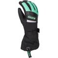 Klim Radiate Gauntlet Ladies Snowmobile Gloves, black-green, Size XL for Women