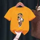 2023 lustige Bär Selfie drucken Kind T-Shirts Kinder Baby niedlich Harajuku Kawaii Kleidung Junge