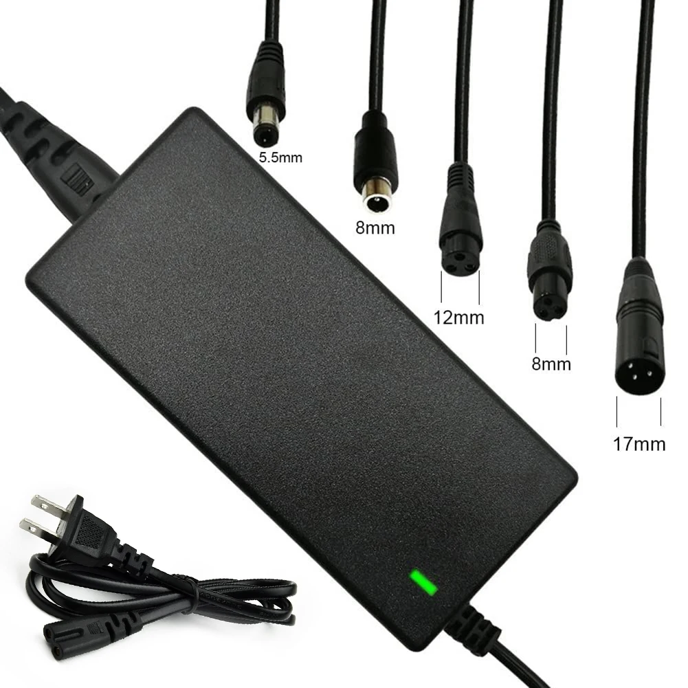 1 stücke Power Adapter AC 100-240 V Schwarz DC 42 V 2A Elektrische Roller power Adapter Ladegerät US/EU/UK Stecker Für 24-36 v Lithium-Batterie Image