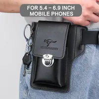 Männer Leder packung Hüft tasche Gürtel Clip Handy hülle Holster Handy tasche passt für alle Handys