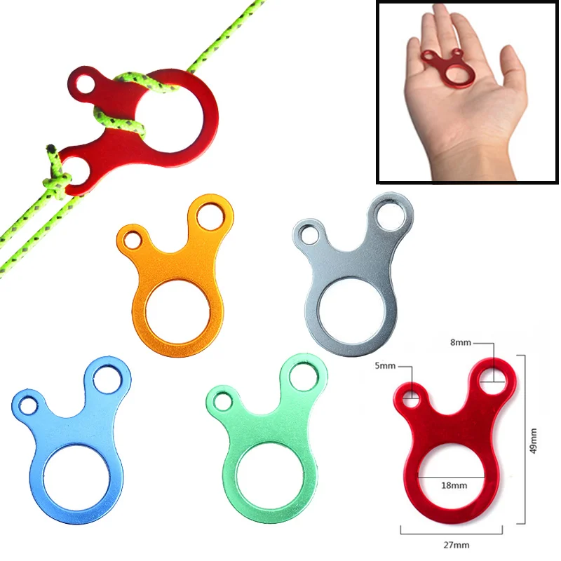 Zelt Seil Schnallen 3-Loch Outdoor Camping Zelt Wind Seil Schnalle Aluminium Legierung Spanner Zelt Schnur Seil Verschluss Straffen Haken Image