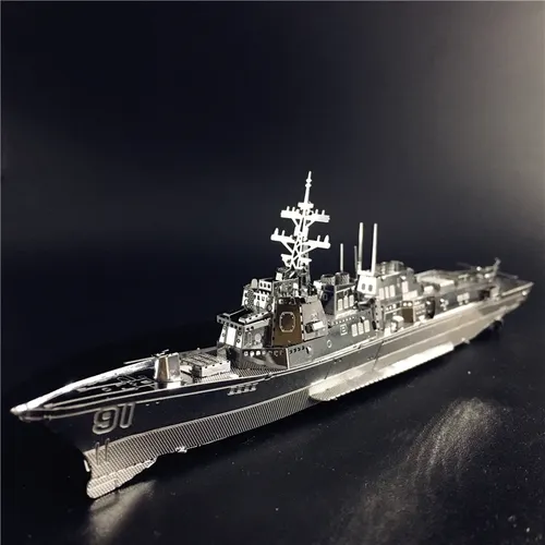 Irons tar 3d metall puzzle burke klasse zerstörer typ 056 korvette kriegsschiff modell diy 3d laser