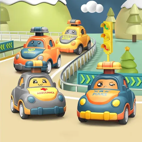 Autos pielzeug Kleinkind drücken und gehen Spielzeug autos Aufzieh autos Taxi Krankenwagen Feuerwehr