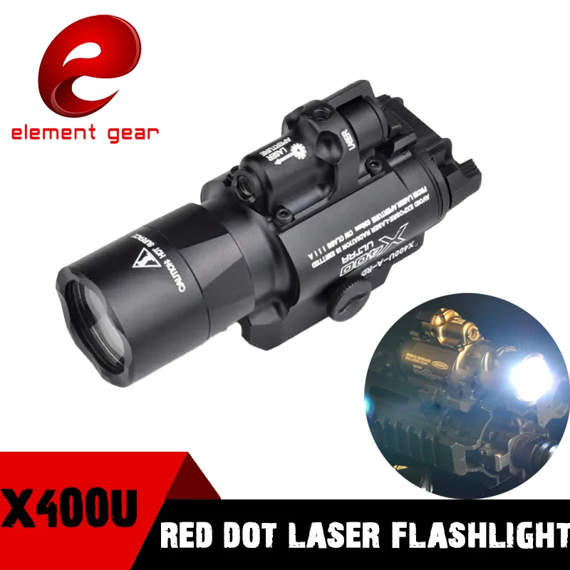 Elemente Ausrüstung Taschenlampe Surefir x400u taktische Surefir x400 Arma Red Dot Laser LED Taschenlampe Waffe Licht ex367 Image