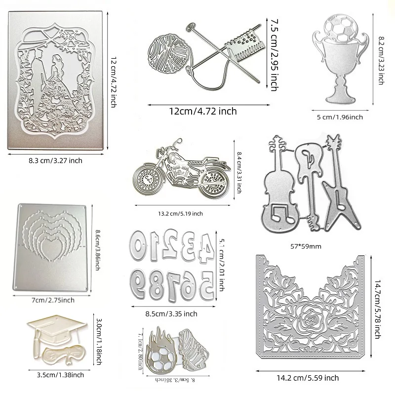 Liebe Grußkarte Rahmen Stirbt Scrapbooking Neue Ankunft 2022 Metall Schneiden Stirbt Karte, Der Schablonen für Dekor Image