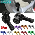 DSYCAR 2 pz 90 gradi CNC moto stelo valvola pneumatico-universale moto ruote in alluminio pneumatico