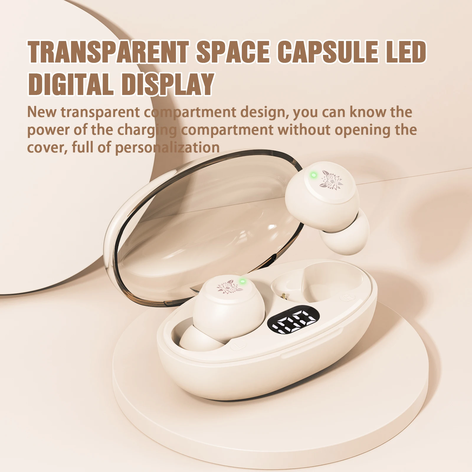 Onikuma neue Kopfhörer Mini drahtlose Ohrhörer guter Bass mit Mikrofon für Android iOS Image