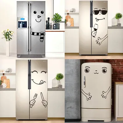 1pc Kühlschrank Aufkleber Vinyl Selbst-klebe Kunst Aufkleber Hause Dekoration Aufkleber Wand Image