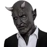 Mephistopheles Demon Horn Mask Cosplay Horror Devil Killer casco in lattice Halloween Masquerade