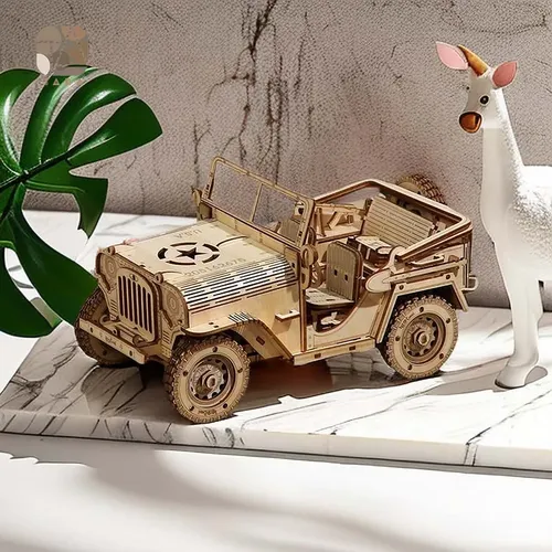 Tada 3d Holz puzzle Spielzeug bewegliche Jeep Montage Spielzeug Geschenk für Kinder Erwachsenen