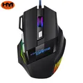 Original Ihoyi Wired Game Mouse 7-Tasten bunte Atmung leuchtender Laptop Esport PC-Maus