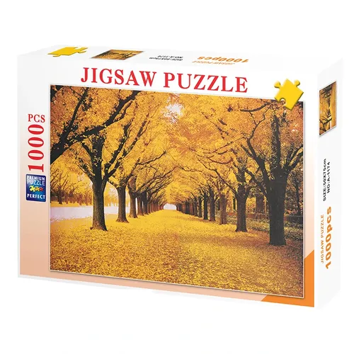 Puzzle 1000 Stück Landschaft Serie gelbes Blatt fallen schöne Landschaft Erwachsenen Stress abbau
