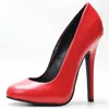 5,5 Zoll Stiletto High Heel Unisex Sleek Night Club Round Toe Pump Plus Size Schuhe Party Schuhe Größe 36-46 Auf Lager
