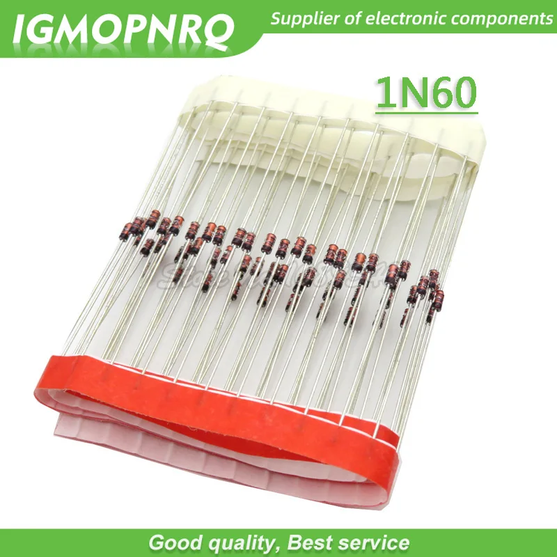 100 teile/los.1N60P 1N60 DIP SCHOTTKY DIODE 45 V Germanium Diode, TV FM Radio Erkennung Neue Original Image