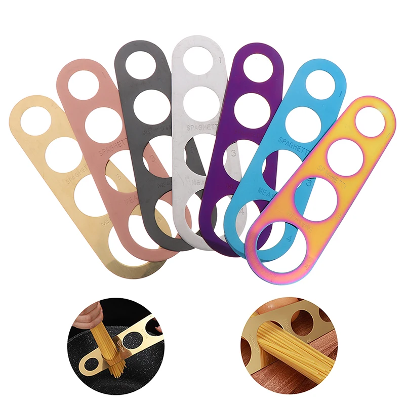 Edelstahl-Spaghetti-Messwerkzeug für die Einstellung von Spaghetti-Nudeln, Nudeln, Serviergröße, Messen mit Portionen, Kochutensilien Image