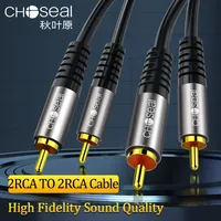 Choseal 2rca Stecker auf 2rca Stecker Stereo Audio Kabel für Verstärker Heimkino HDTV HiFi-Systeme