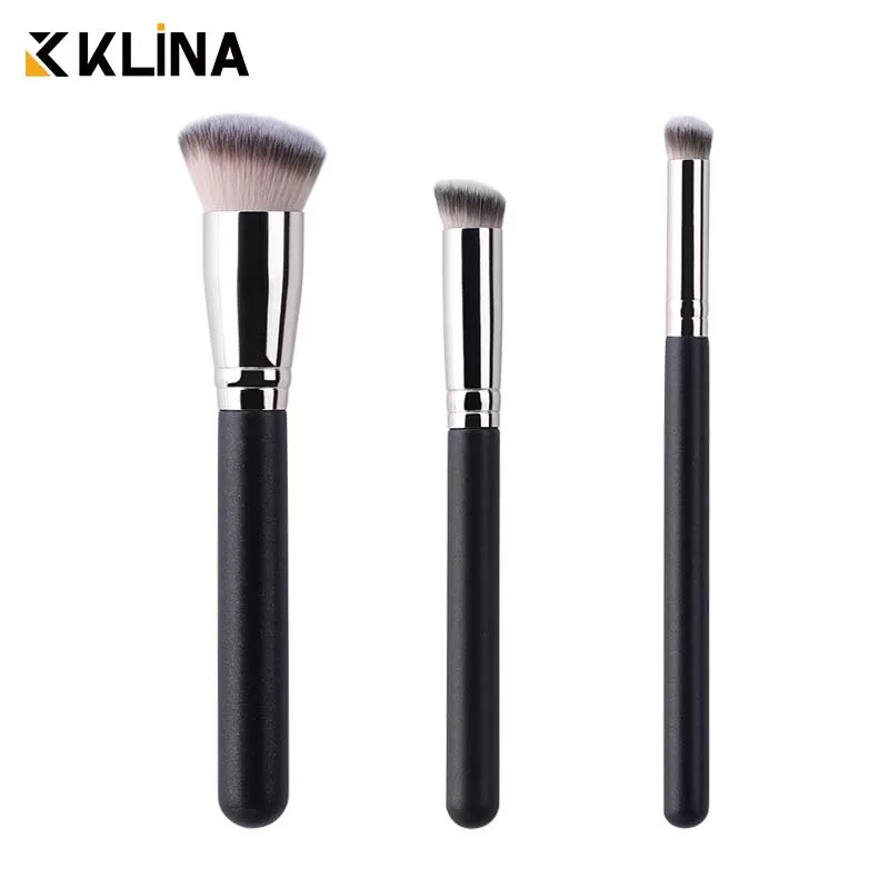 KLINA 1/3 stücke Make-Up Pinsel Foundation Lose Pulver Concealer Blending Rouge Pinsel Professionelle Kosmetische Schönheit Make-Up-Tools Image