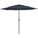 9.75ft Outdoor Patio Market Umbrella with H Crank Tilt, Navy Blue