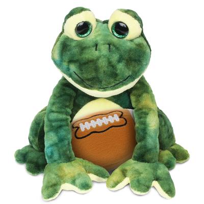 DolliBu Soft Huggable Frog Stuffed Animal with Football Plush Toy - 10.5 inches