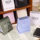2024 Mini Tisch Schreibtisch Kalender Morandi Tisch kalender Desktop Dekoration kreative Spule