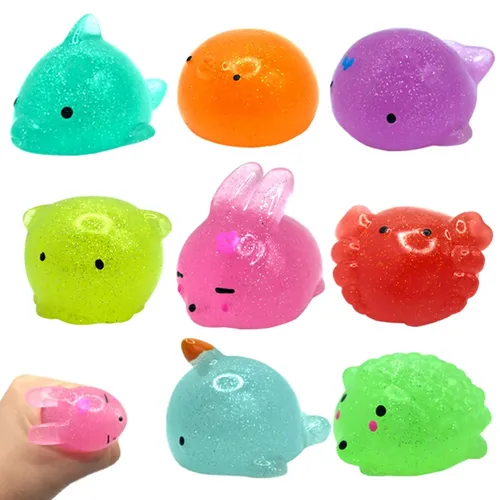 8 Stück zufällige Tiere kawaii Squishies Mochi Squishy Spielzeug Mini Stress abbau Spielzeug für