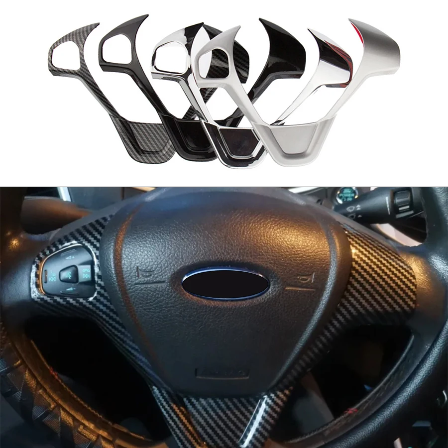 Für Ford Fiesta MK7 2009-2017 Ecosport 2012-2017 Auto Lenkrad Abdeckungen Dekoration Aufkleber Auto Styling zubehör Image