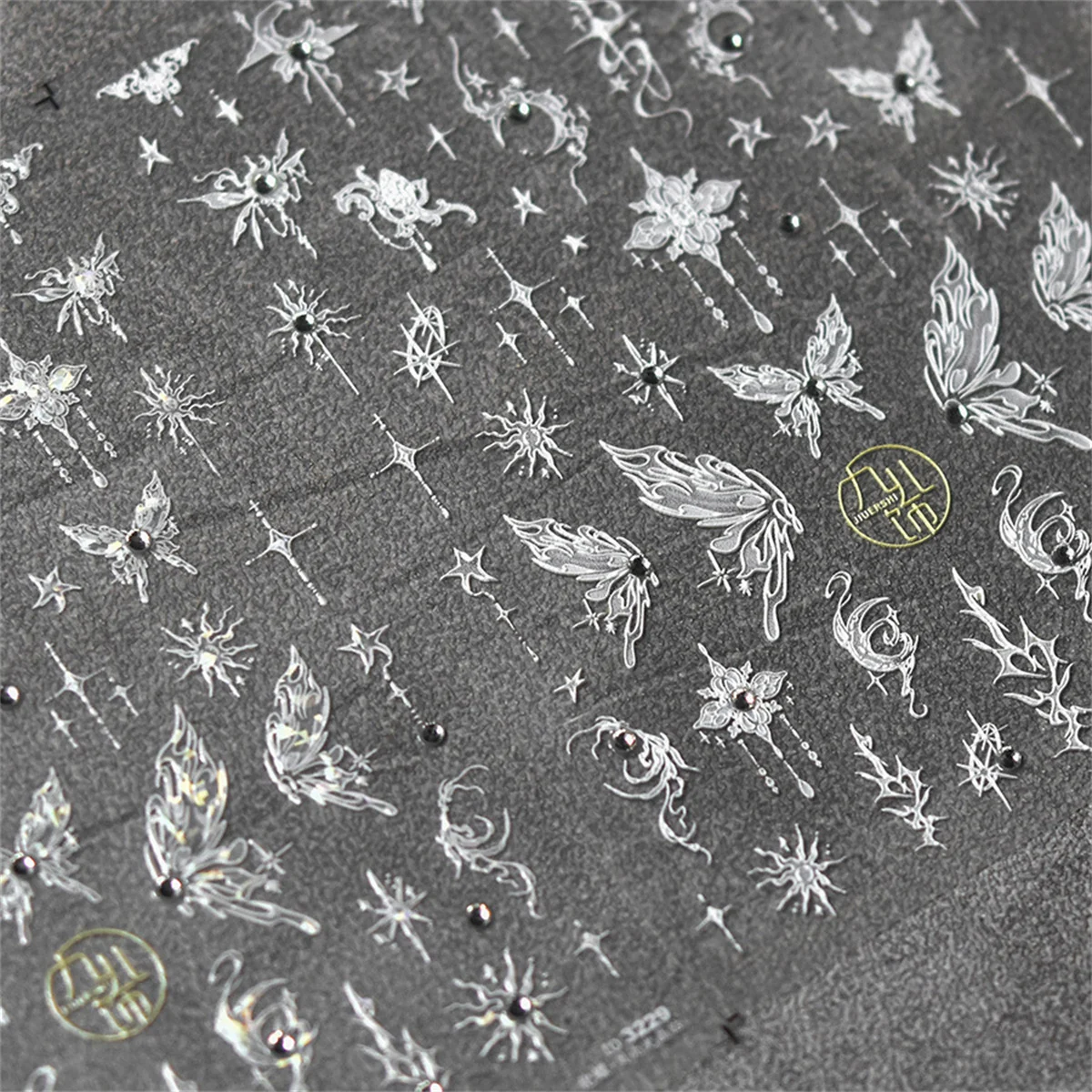 1 stücke 5d Glitzer Strass hohl Schmetterling Nail Art Charms Aufkleber Luxus Nagel Dekoration Abziehbilder Maniküre selbst klebende Schieber egler Image