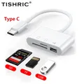Tishric micro usb typ c adapter usb tf sd kartenleser USB-C speicher karten adapter für macbook