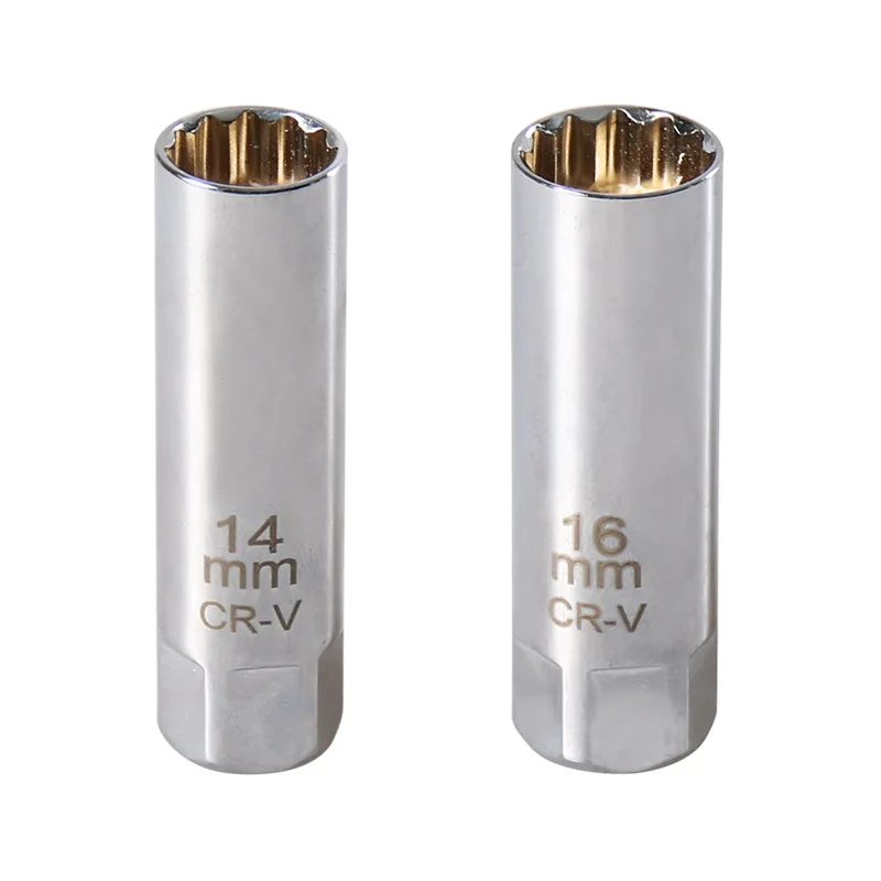 Chiave universale per candele con presa per candele 3/8 magnetica a 12 angoli a parete sottile per strumento di riparazione automatica per rimozione candele da 14mm 16mm