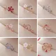Koreanische Süße Shell Blume Ring Weibliche Exquisite Strass Opal Herz Öffnung Finger Ringe für